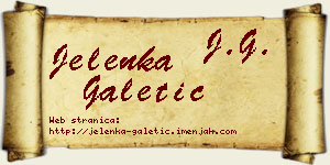Jelenka Galetić vizit kartica